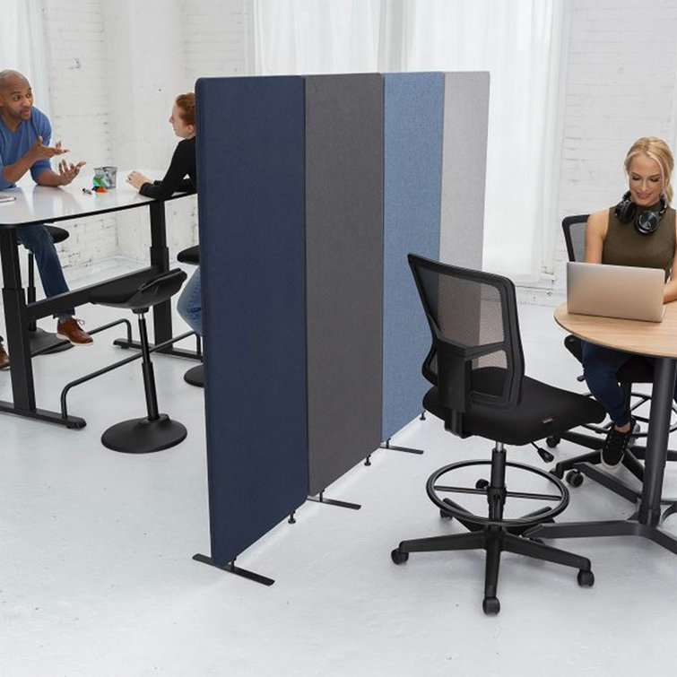 StandUpDeskStore Freestanding Noise Reducing Acoustic Room Wall Divider Office Partition (Cool
